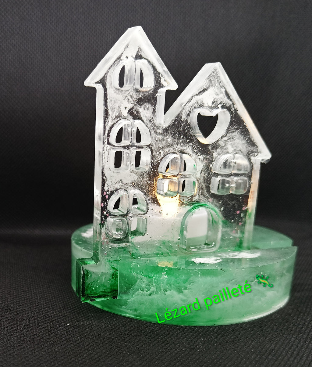 Porte-bougie "maison de printemps"