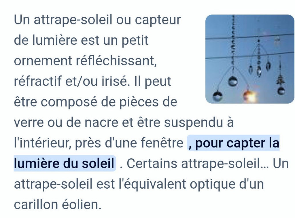 Attrape soleil ☀️