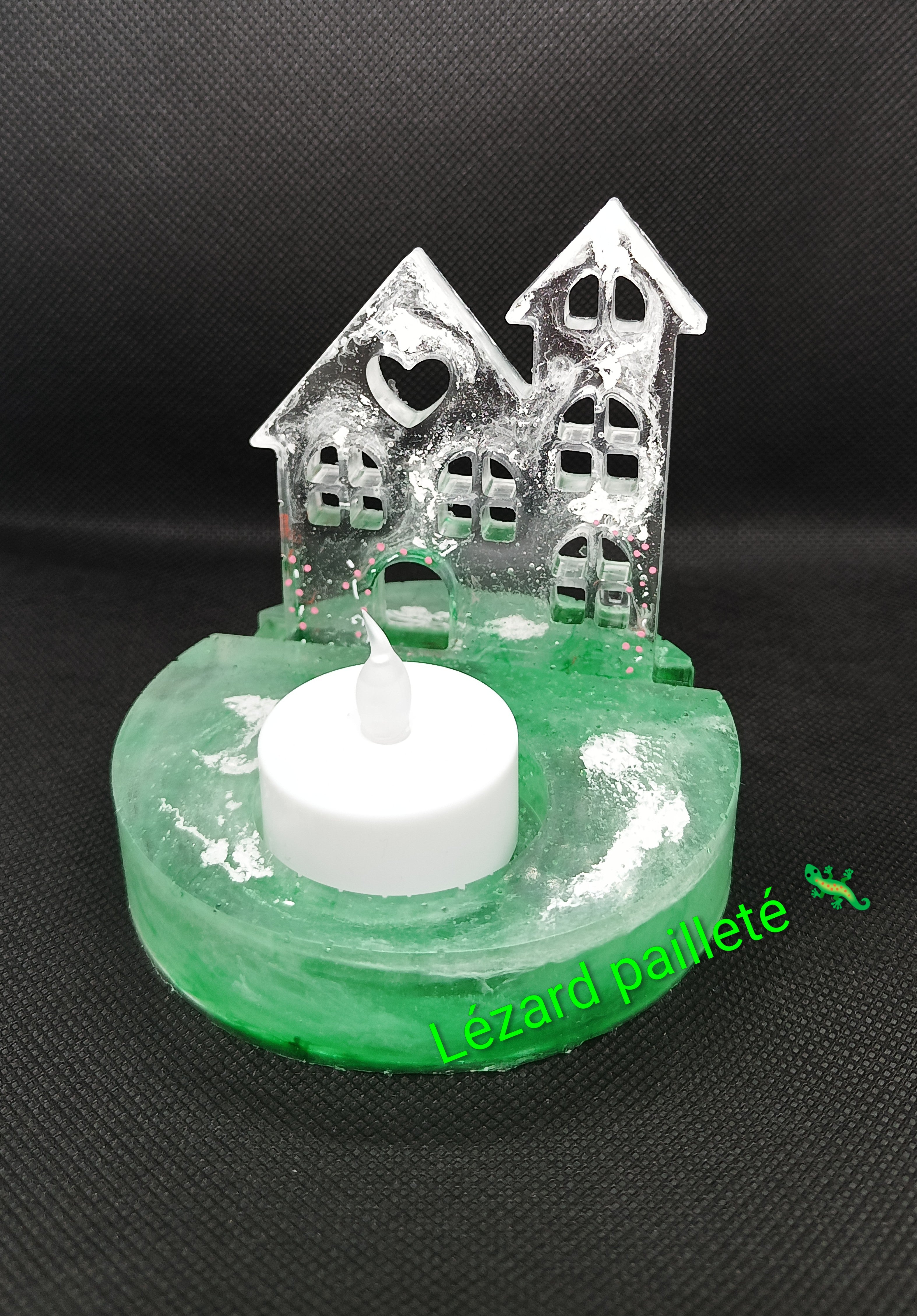 Porte-bougie "maison de printemps"